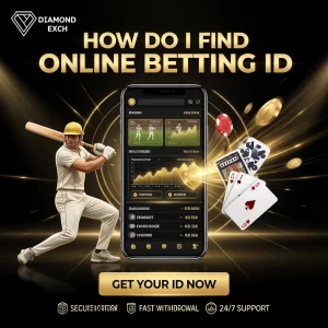 Trusted online betting ID guide with Diamond Exchange showing live betting dashboard, IPL cricket, online casino, teen patti and secure fast withdrawal features on mobile app interface
